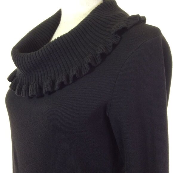 RAFAELLA Womens Top Size Medium Black Long Sleeve - Picture 8 of 12